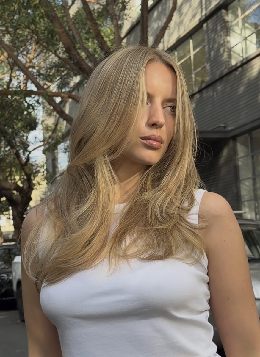 Natural, sun-lit blonde hair colour looking fresh, QUE Colour Sydney