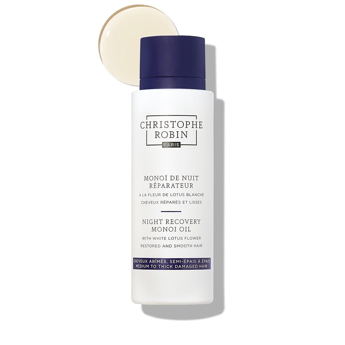 Christophe Robin - Night Recovery Monoï Oil with White Lotus Flower, 150ml