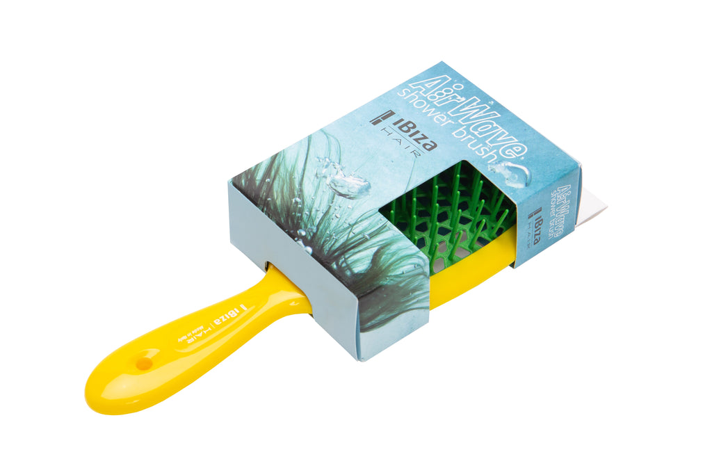 Ibiza Hair - AirWave Shower Brush Yellow - Green