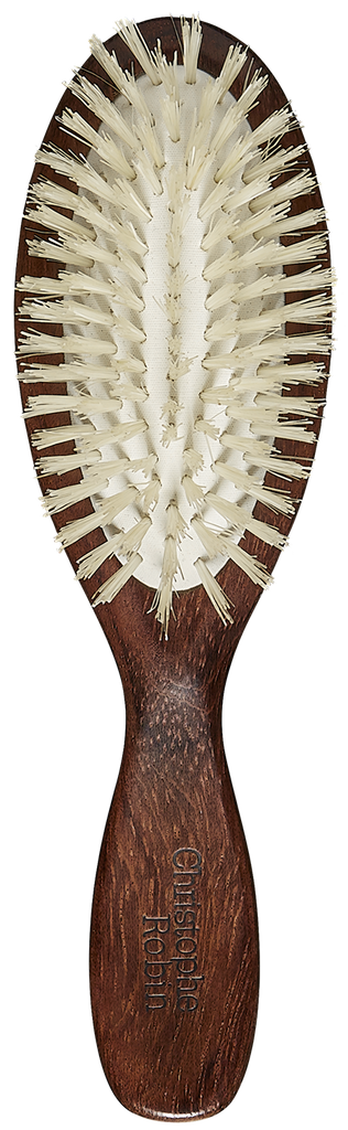 Christophe Robin - Travel Hairbrush 100% Natural Boar-bristle & Wood | MCM Beauty
