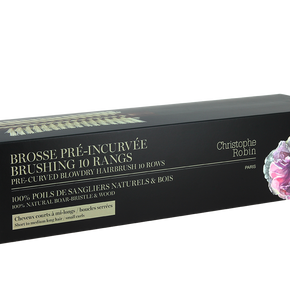 Christophe Robin - Pre-curved Blowdry Hairbrush 10 Rows 100% Natural Boar-bristle & Wood | MCM Beauty